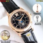 Patek Philippe Complications 40mm 324 Movement Crocodile Leather Strap Rose Gold Case Watch